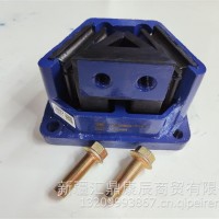 陕汽德龙X3000发动机前悬置软垫/发动机前支撑/前引脚垫/DZ95259590115