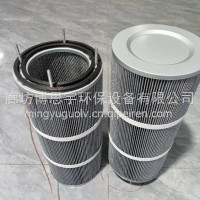 博思宇净化 大面积高精度空气滤筒覆膜聚酯除尘滤芯厂家/350*660除尘滤芯