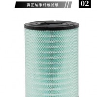 K3141PU空气滤芯适配上汽红岩新杰狮c500重卡450自卸车牵引车/PU3141