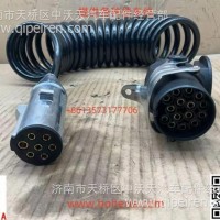 15变7线 一端ABS头一端七孔插头 挂车线（尼龙管线管总成) 非标一平方/15变7线 一端ABS头一端七孔插头