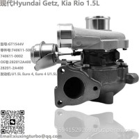 增压器Hyundai GT1544V U1.5L Euro 4 Turbo 740611-0002，28201-2A400/740611-5002S